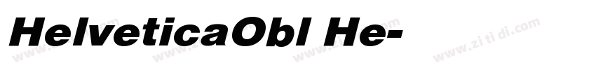 HelveticaObl He字体转换